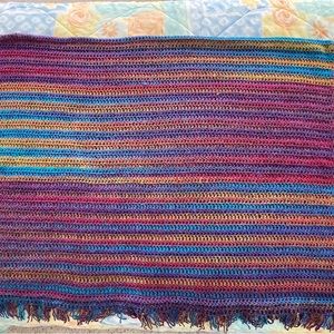 Newly crochet throw - multicolored